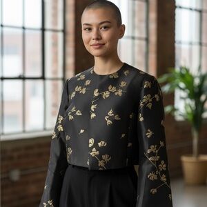 Black and Gold Floral Jacket